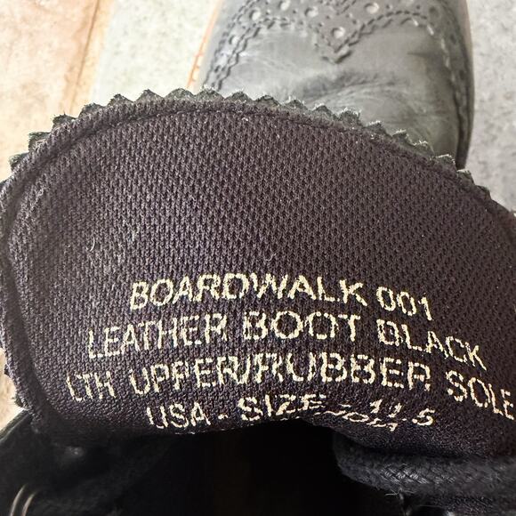 Boardwalk Wingtip Chukka Boots Black Leather Lace Up Mens Size 11.5 main image 6